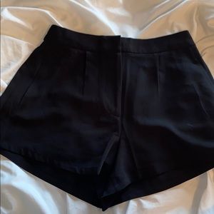 Black formal shorts with pockets